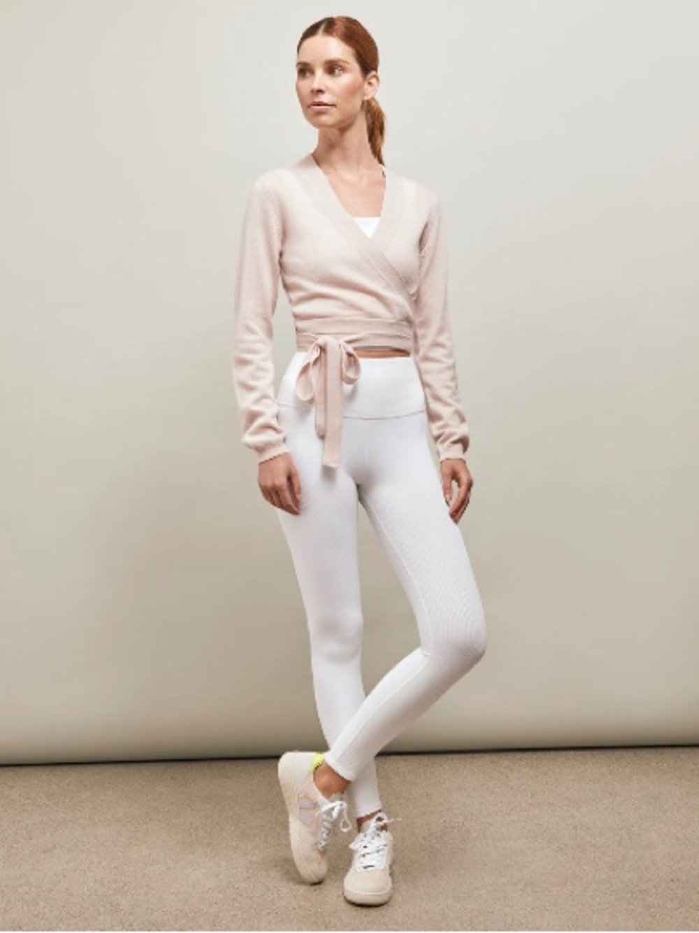CARBON38 Cashmere Wrap Sweater in Rosewater - Picture 2 of 10